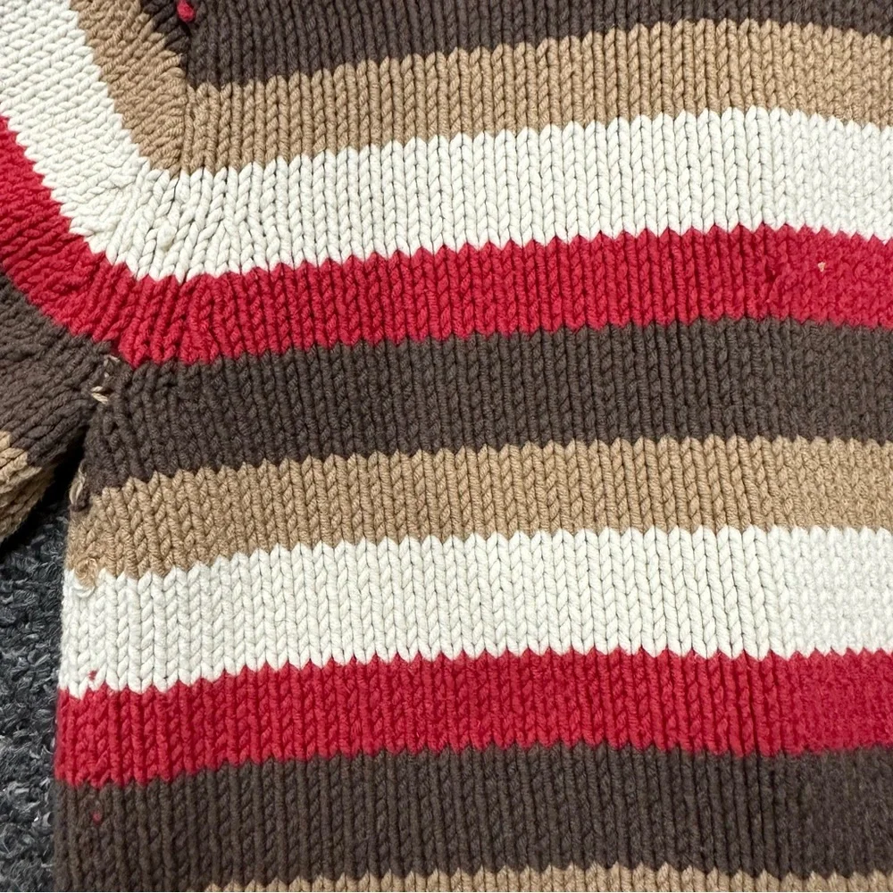 Gymboree Chevron Knit Holiday Stripe Sherpa Lined Hood Zip Jacket Boys Size 2T